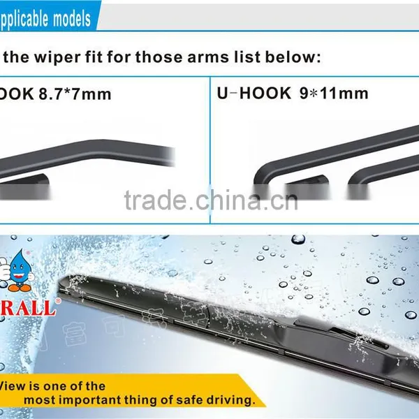 14"16"17"18"19"20"21"22"24"26"28"U-hook Wholesale Wiper Blade for 95% Japanese Car photo-2