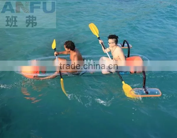2015 Hot!!!Plastic Fish Boats With High Quality, Clear Polycarbonate Kayak photo-3