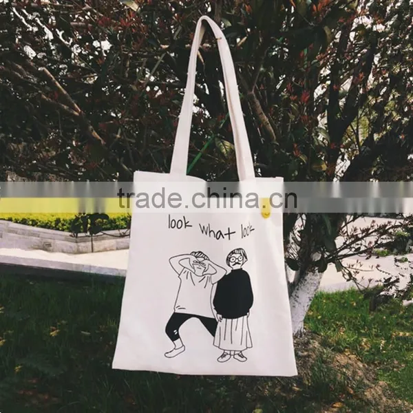 Custom Logo Tote Canvas Bag for Shopping Shoulder Bag for Fashionable Women photo-3