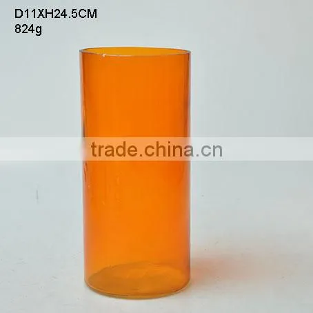 Mini Orange Decorate Glass Vase, Glass Flower Bottle photo-3