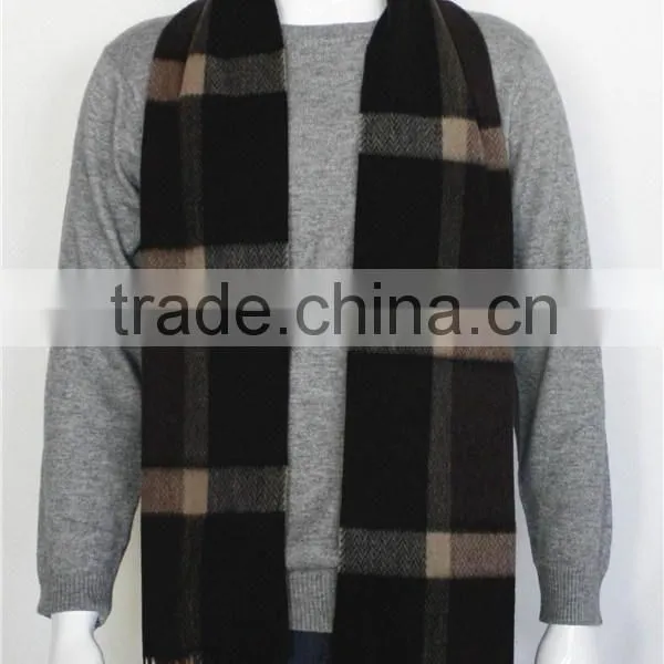 Men Checked Wool Scarf photo-4
