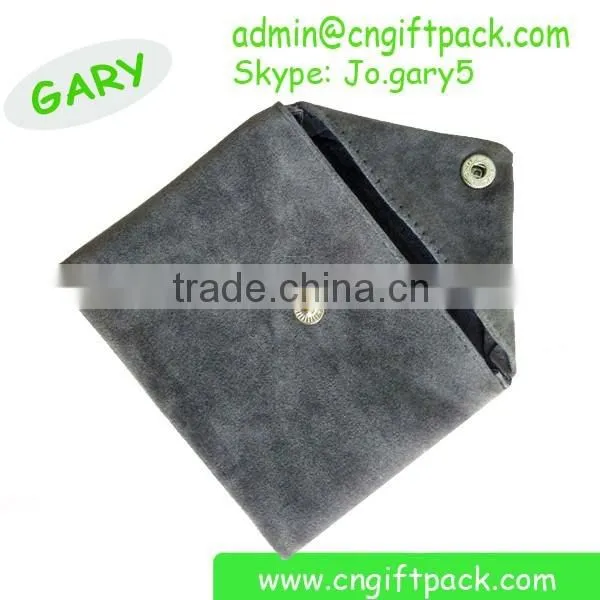 Custom Black Fabric Envelopes Velvet Bag Pouch photo-2