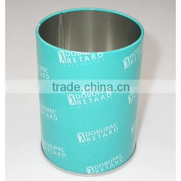NICE-CAN New Style Round Tin Pencil Vase Pen Holder Tin Box photo-3