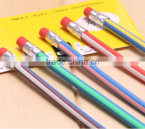 Colorful Magic Bendy Flexible Soft Pencil With Eraser For Kids Student School Office photo-2
