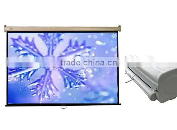 Manual Wall Mounted Projector Screen LED Backlight Type and Yes Wide Screen photo-2