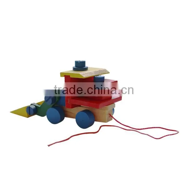Colourful Wooden Toy Forklift photo-3