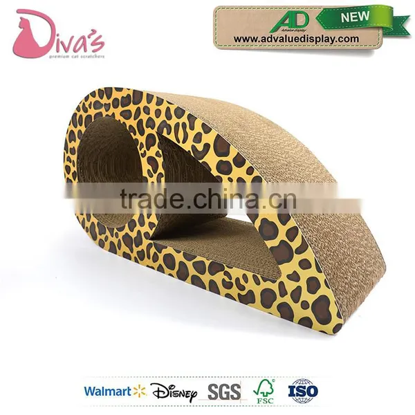 Modern Cardboard Cat Scratcher Leopard Print Curved Cat Scratching Post and Cat Scratcher Lounge photo-3
