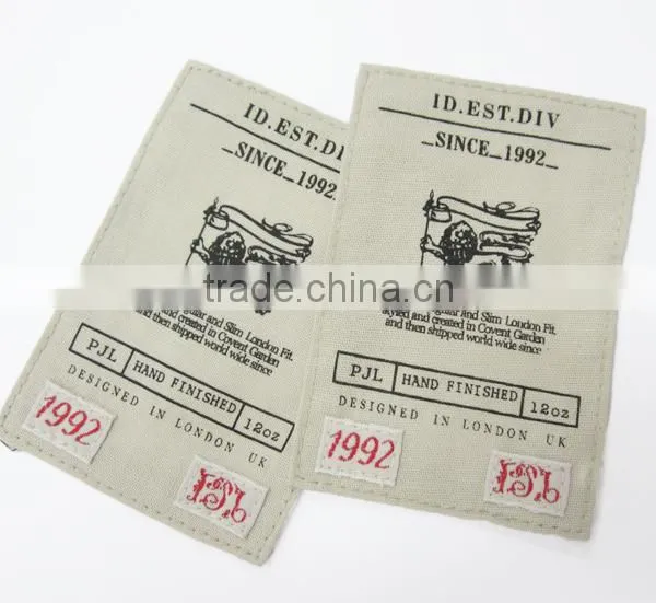 In House Produced Raised Screen Printed Cotton TWill Label photo-2