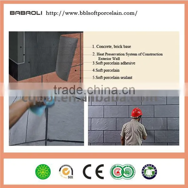 Similar Foam Floor Tiles Soft Ceramic Tiles Thin Slate Tile, Flexible Wall Stone Factory photo-6