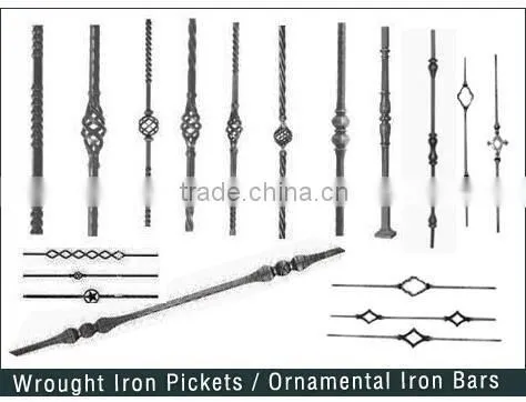 Cast Steel Grape and Leaves Staircase Wrought Iron Components Design photo-3