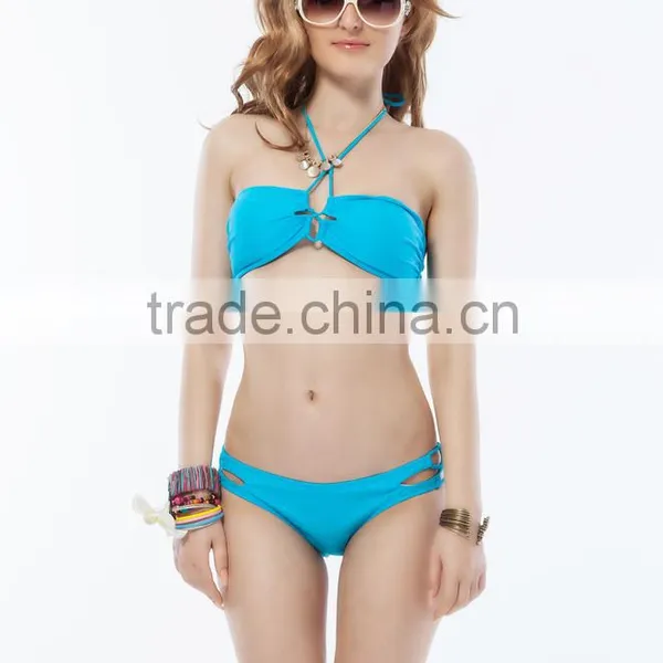 Guaranteed Quality Popular Design Stock Lot Two Piece Bikini Sets Sexy Swimwear for Young Girl photo-2