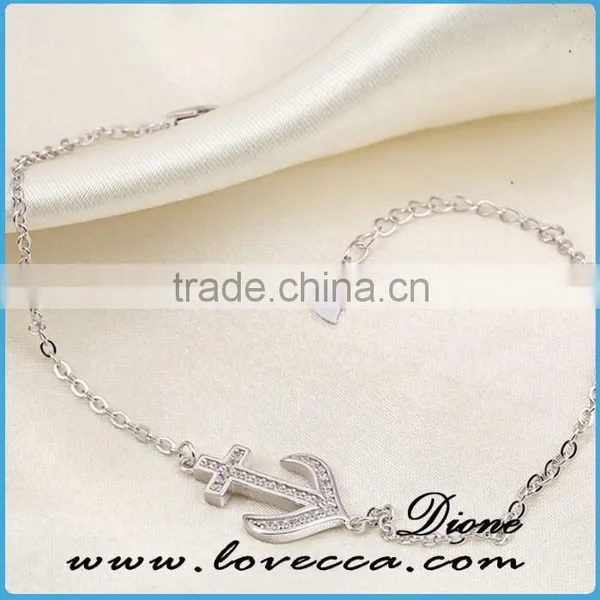 Top Quality Girlfriend Gift Jewelry Fashion Charms Silver Chain Bracelet 2015 New Product photo-4