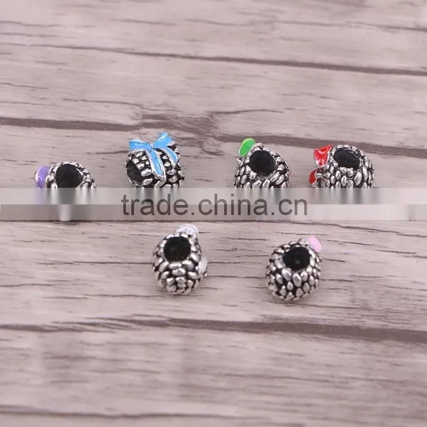 European Style With Bowknot Enamel Big Hole Beads For Women Bracelet photo-2