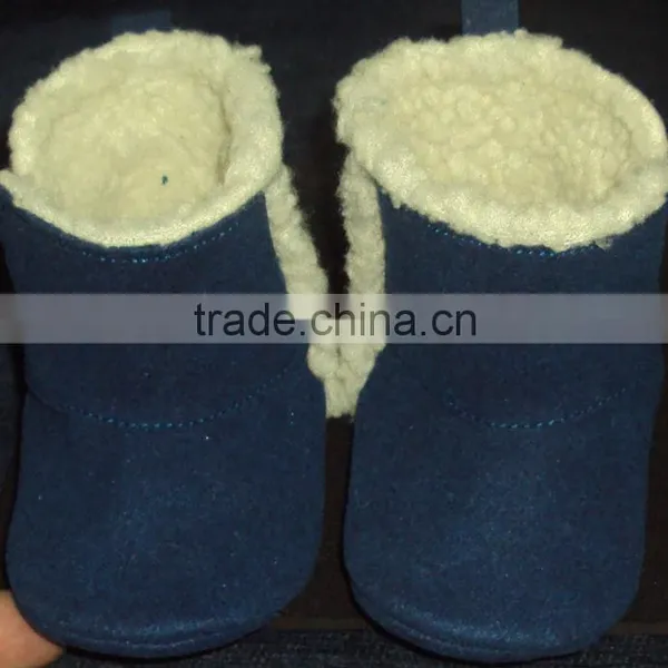 Fur Leather Baby Shoes