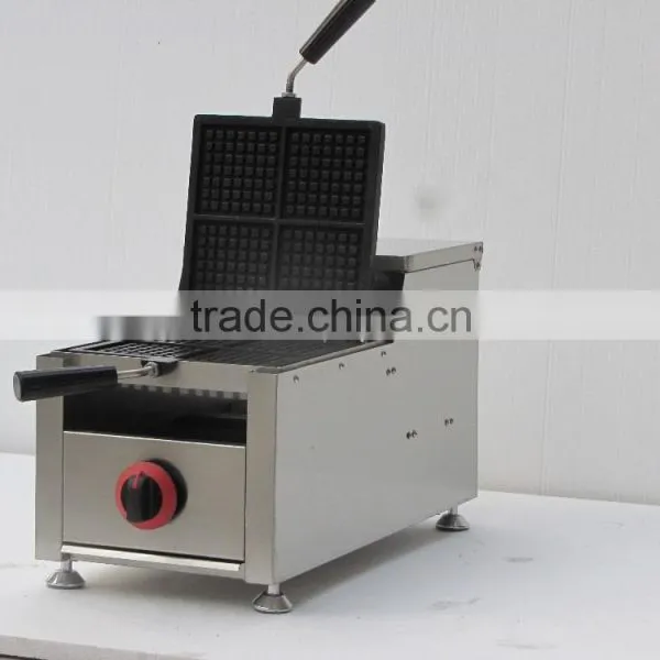 Stainless Steel Gas Style Four Slices 180 Degrees Rotated Industrial Square Gas Waffle Maker, Liege Belgian Gas Waffle Baker photo-4