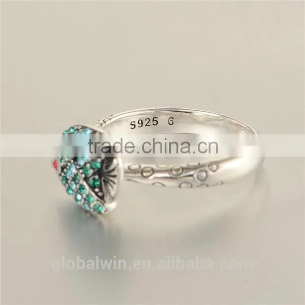 Bulk Wholesale Italian Sea Fish Design Europen Value 925 Silver Ring photo-2