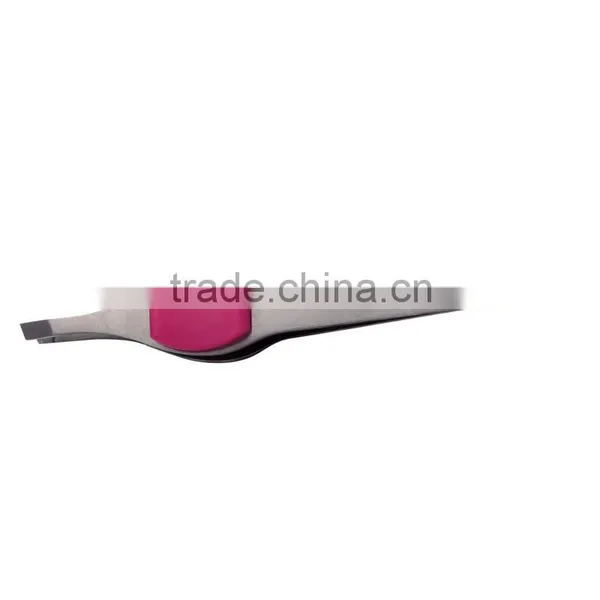 2015 Pointed Slant Tip Carbon Steel Eyebrow Extension Tweezers photo-3