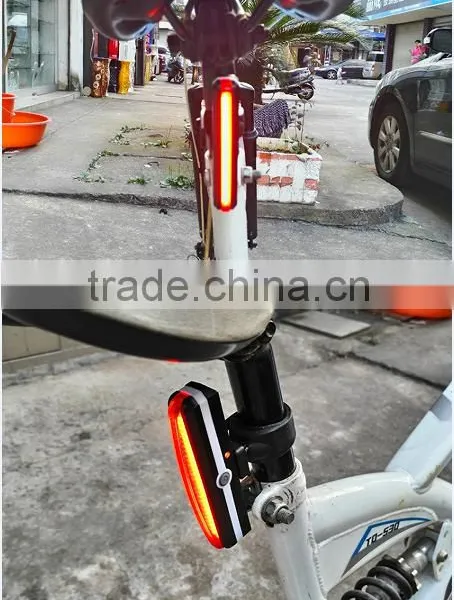 USB Rechargeable Led Bike Bicycle Laser Beam Rear Tail Light Strobe Light Lamp On Bike photo-4