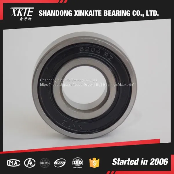Sealed Bearing 6204 2RS Deep Groove Ball Bearing 6204 2RZ C3/C4 for Conveyor Idler Roller photo-2