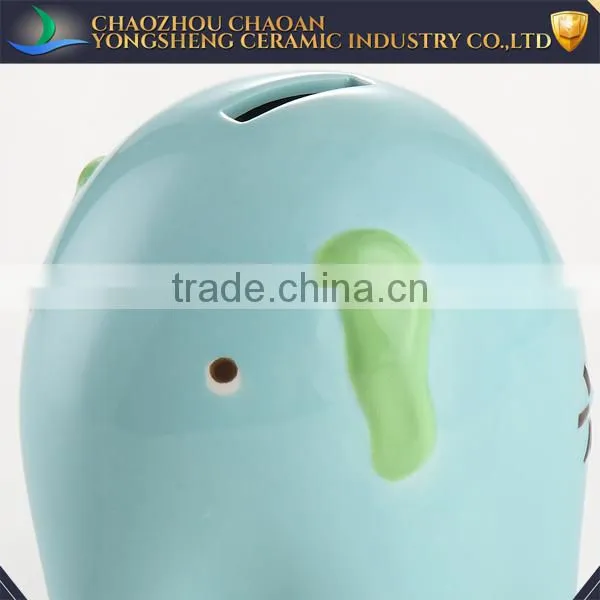 Latest Design Blue Ceramic Elephant Money Box for Saving photo-2