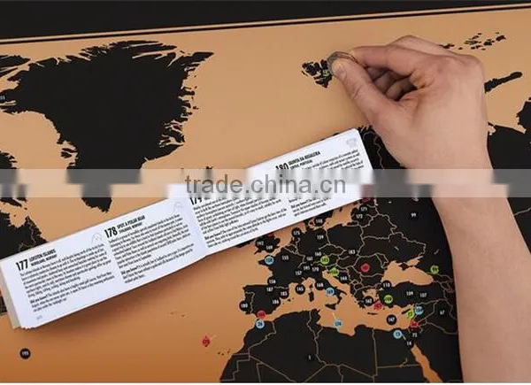 CT-748 New Travel Gift of World Map for Creative Poster Present Black Map photo-5