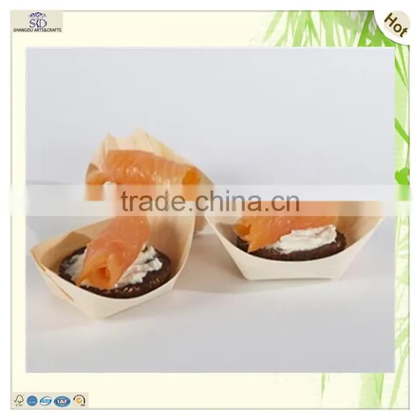 Miniature Disposable Bamboo Pine Wood Sushi Food Boat photo-4