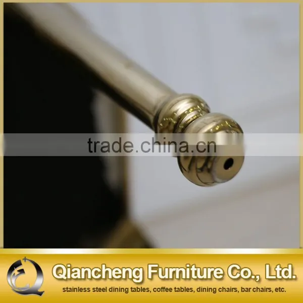 Luxury Gold Stainless Steel Louis Wedding Chair Covers PU photo-6