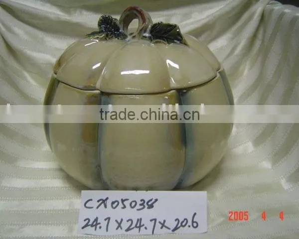 Porcelain Pumpkin Storage Container