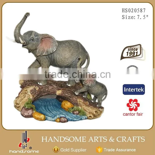 16 Inch Resin Craft Lively Large Animal Elephant Statues photo-3