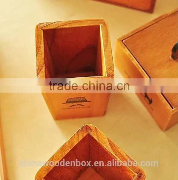 2015 Wholesale Wooden Stationery Box Wooden Pencil Container photo-3