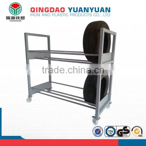 Factory Price Stand Pallet Racking Heavy Duty Warehouse Tire Storage Rack With Wheels photo-2