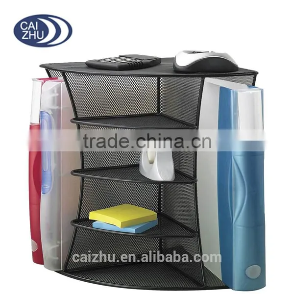 Office Steel Mesh Desktop Corner Rack Organizer photo-2