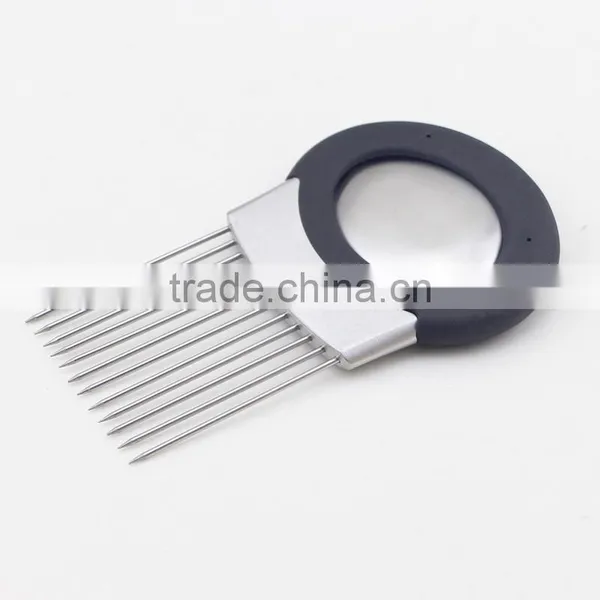 High Quality Stainless Steel Potato Tomato Onion Slicer Holder With Odor Remover photo-4