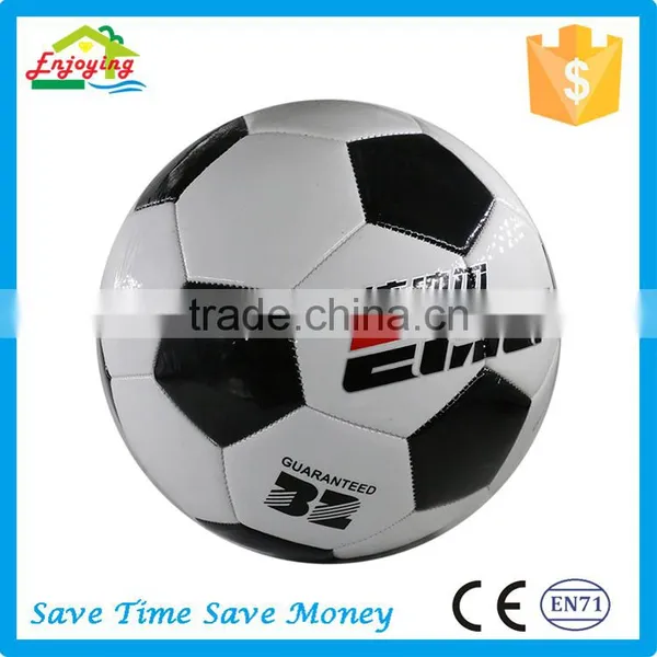 Black and White Rubber Bladder Outdoor Soccer Ball for Adults photo-6