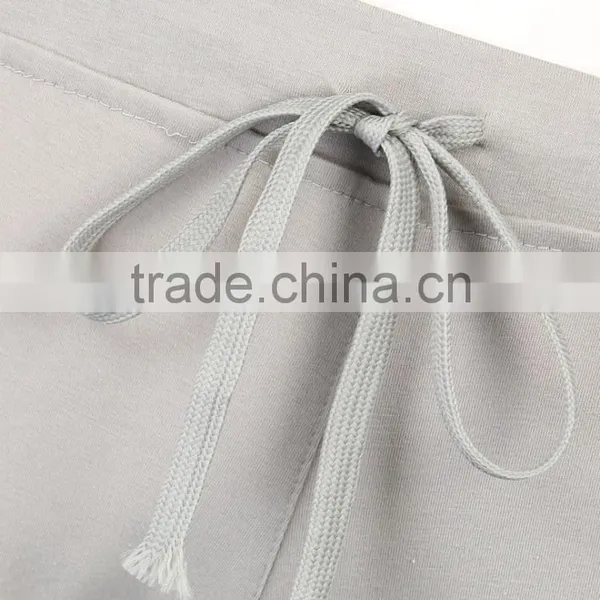 Biking Shorts And Jersey Cotton Polyester Spandex Gray Drawstring Waist Contrast Trims Yoga Short Woman photo-4
