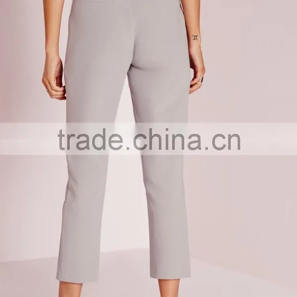 Hot Sale Girls Grey Chic Cigarette Pants Low Price photo-4
