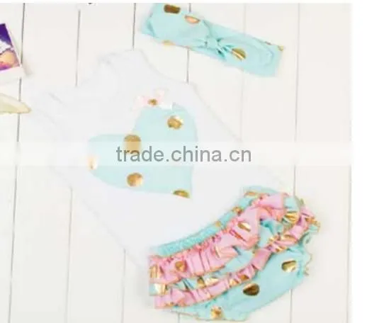 2016Gold Polka Dot Baby Outfits Top Quality Baby Clothes Baby Dresses photo-6
