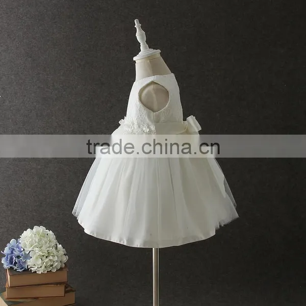 New Child Vietnam 0-2 Years Old Baby Dress Model Newborn Baby Birthday Party Dress Flower White Girl Fluffy Dresses For Wedding photo-2