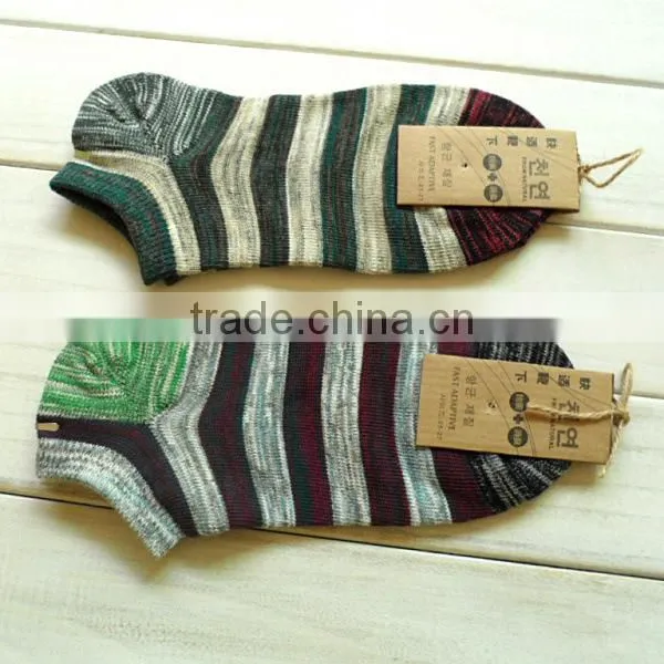 Show Socks Men Male Cotton Boat Happy Socks Non-Slip Invisible Stripes Geometric Socks No Show Slippers Meias photo-6