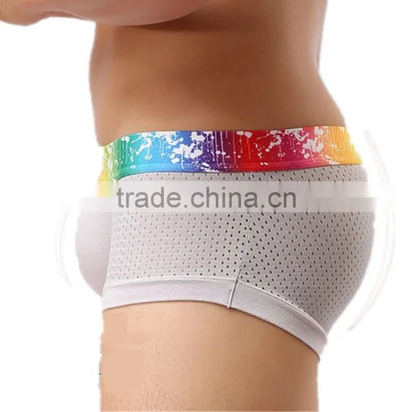 Best Selling Retail Mens Underwear Boxers With Breathable Holes Cueca Boxer Men Print Boxer Shorts photo-4