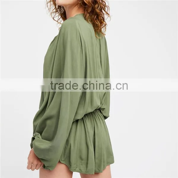 2017 Newest Fashion Wholesale Long Sleeve One Piece Jumpsuit for Women photo-2