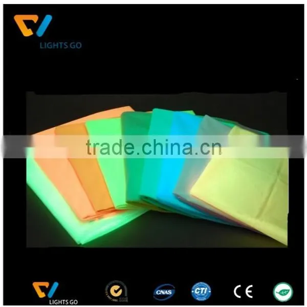 Photoluminescent Pigment Yellow-green/glow in Dark Polyester Fabric