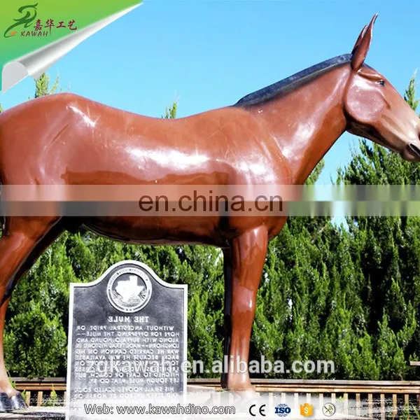 Kawah Realistic Resin Horse Artificial Life-Size Fiberglass Horse Statue For Sale photo-3