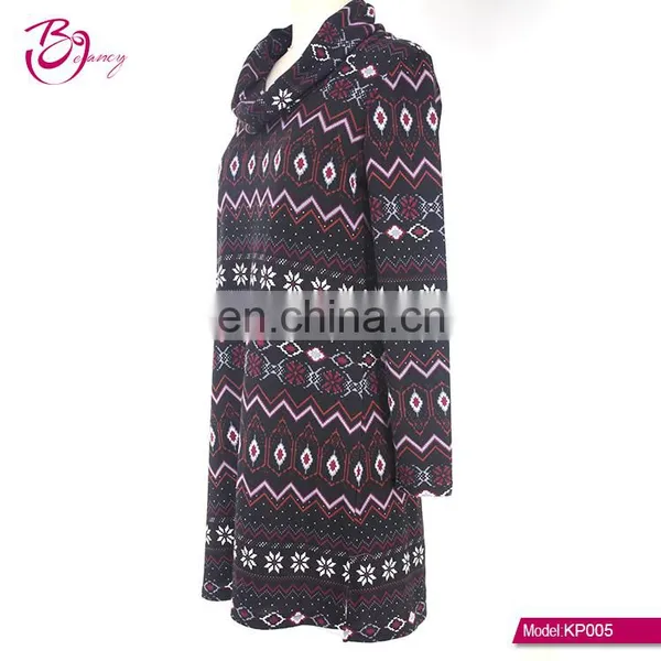 2017 Fall Spandex Turkish Style Plus Size One Piece Digital Printing Ropa Mujer Tunic for Woman photo-4
