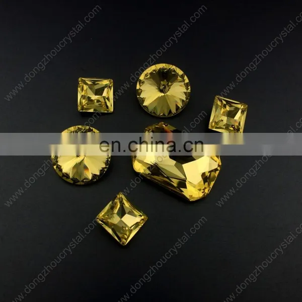 Light Topaz Round Shape Crystal Stones for Jewelry photo-2