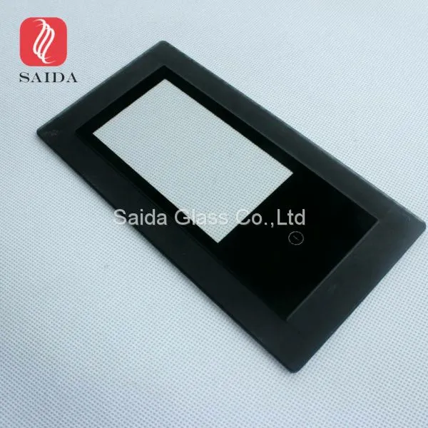 3MM Black Silk Screen Printed Glass Panel for LED Flat Panel Down Lights photo-2