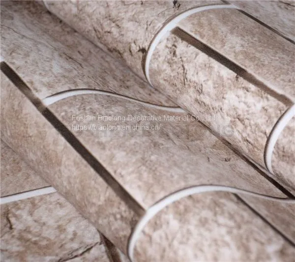 Eco-friendly Fireproof Brick Texture Self Adhesive PVC Film Vinyl Wallpaper photo-2