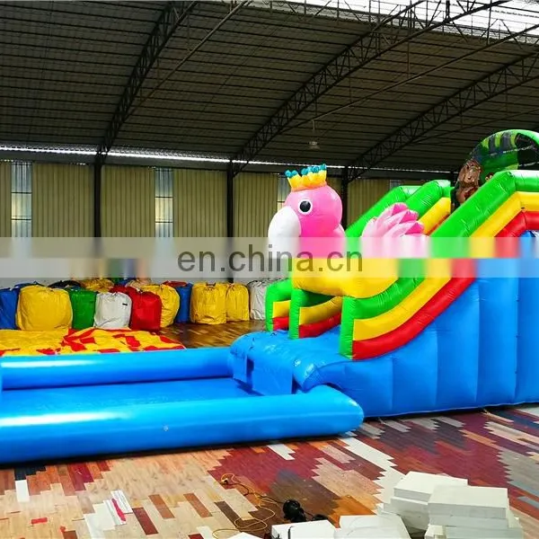 Professional Supplier Inflatable Flamingo Water Slide With Pool Inflatable Water Play Equipment For Water Park photo-4
