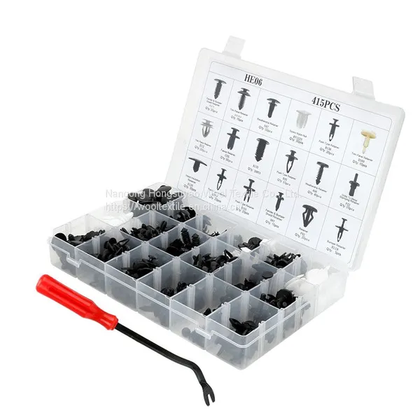 HE06 415Pcs Automotive Plastic Rivet Fastener, Drive Button Rivets photo-4