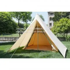 Double Layer Pyramid Teepee Tent Teepee Canvas Tent Manufacturer Double Door Indian Tent photo-3